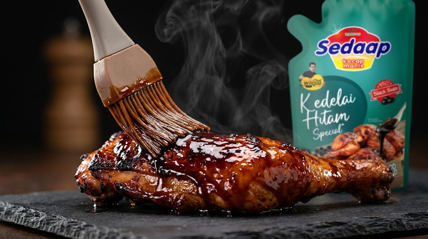 Bumbu Oles Ayam Bakar Kecap Sederhana, Hitam Pekat & Karamel
