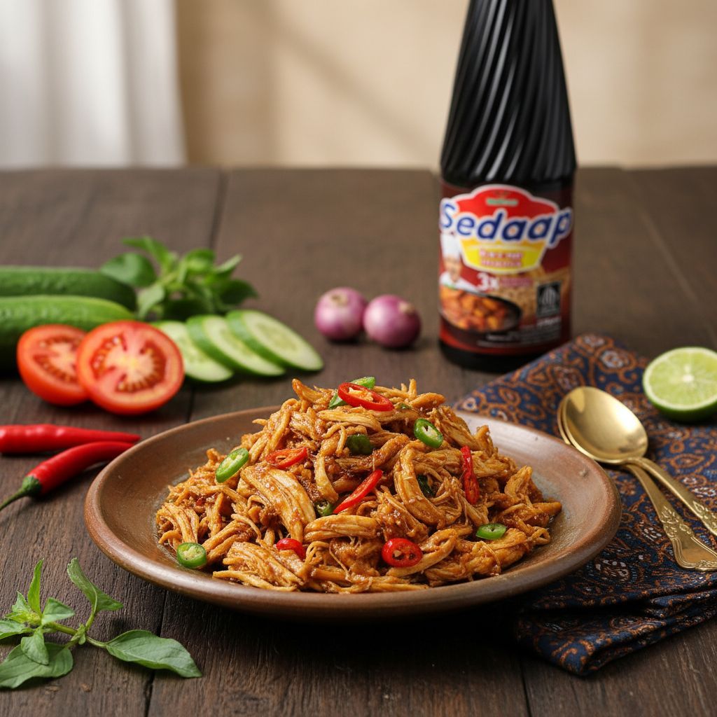 resep ayam suwir madura pedas